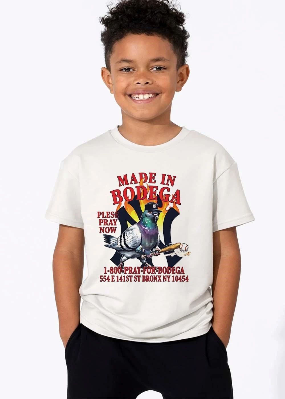 New York Yankees MLB Made In Bodega Plese Pray Now 1 800 For Pigeon shirt