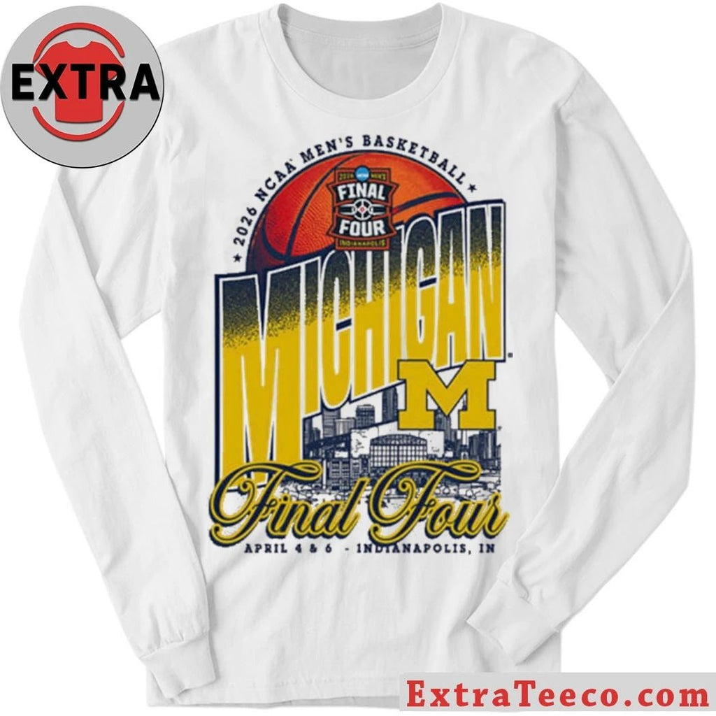 MIC M IVORY 2026 Mens Basketball Final Four Logo T-Shirt- Top-Rated Gift for College Basketball Lovers