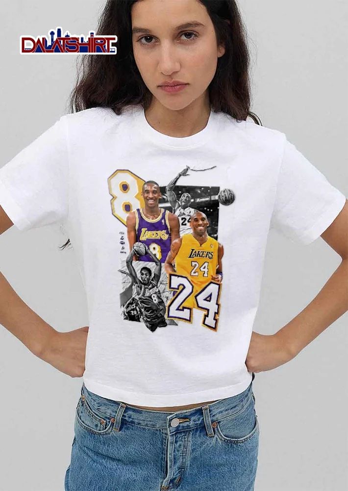 Los Angeles Lakers NBA Kobe Bryant Photo Collage Jersey Numbers 8 24 shirt