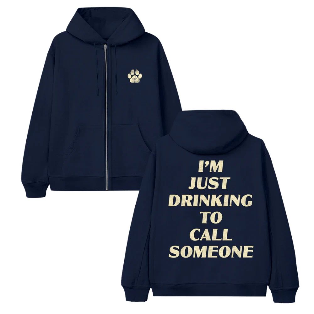New! S Carpenter "Drinking to Call Someone" Zip-Up Hoodie Gift For Fans