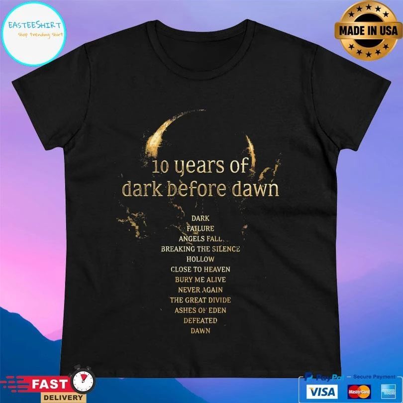 Breaking Benjamin 10 Years Of Dark Before Dawn T-shirts