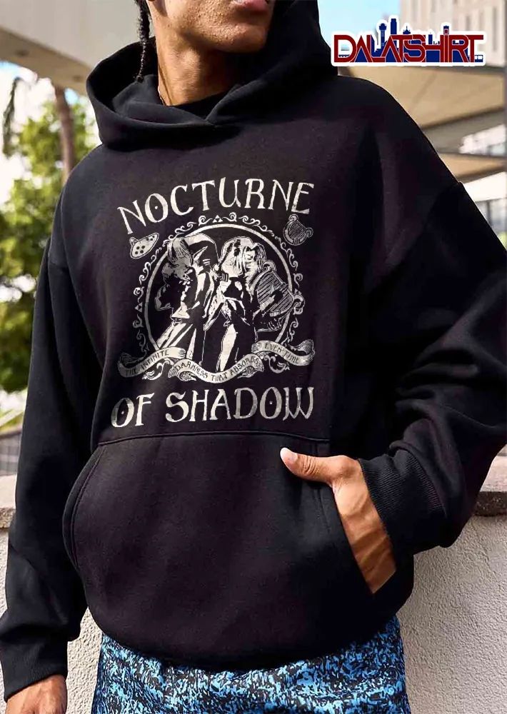 Nocturne Of Shadow The Infinite Darkness That Absorbs Even Time Link Sheik Ocarina Harp Line Art shirt