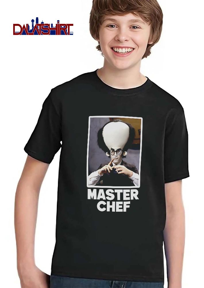 Master Chef Caricature Giant Head Man Suit Glasses Framed Poster shirt
