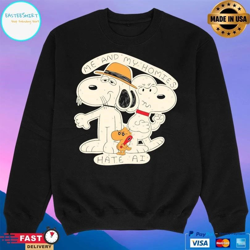 Peanuts Me And My Homies Heck AI T-shirts