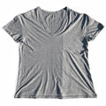VTG C-IN2 Core Deep V Neck SS T-Shirt PIMA COTTON Undershirt GREY HEATHER Mens L
