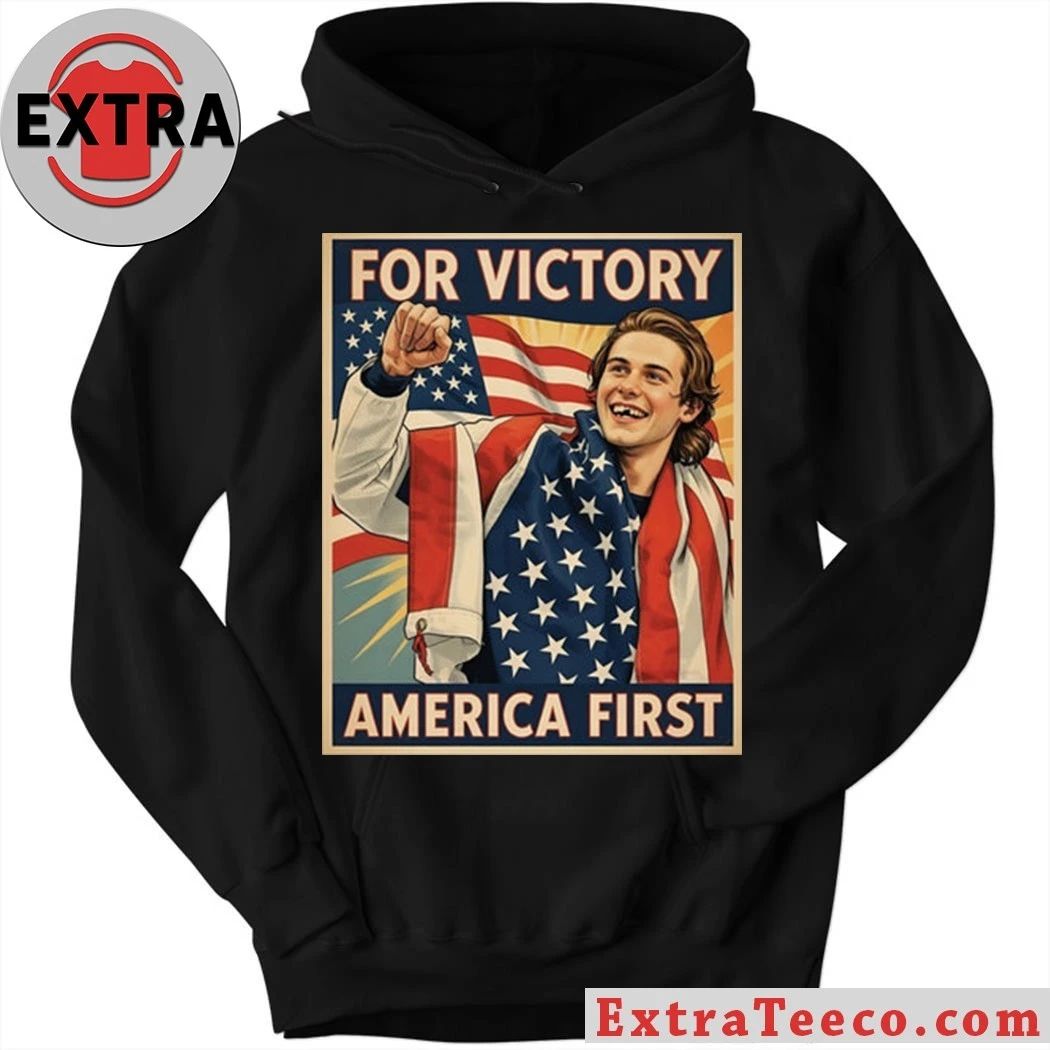 Original Jack Hughes For Victory America First Celebrating the potential victory of the US team at the 2026 Winter Olympics Shirt