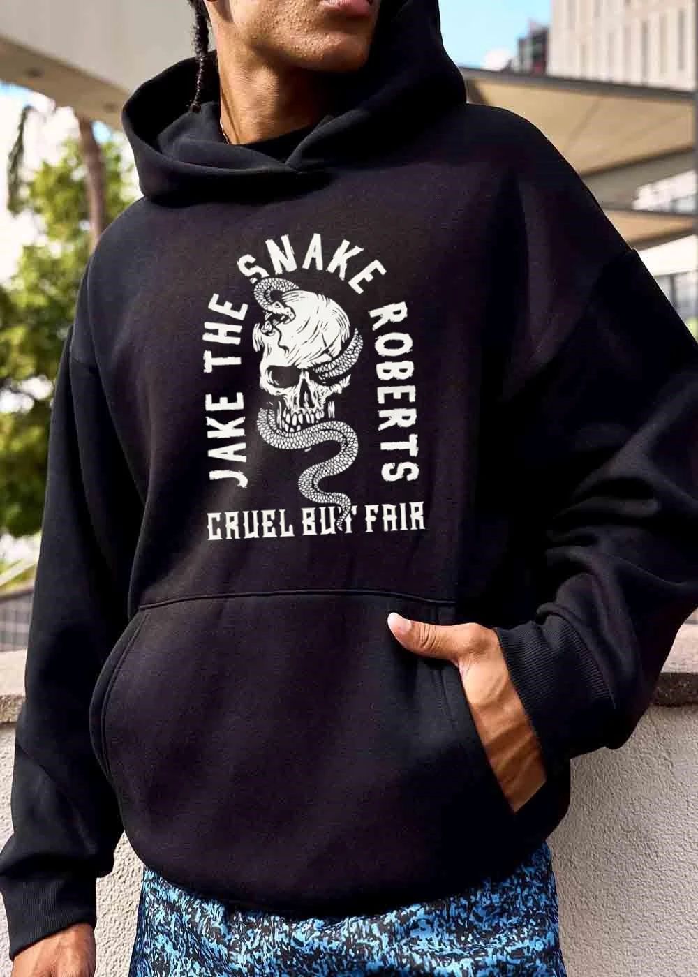 Cruel But Fair Jake The Snake Roberts Serpent Slithering Through Human Skull Line Art shirt