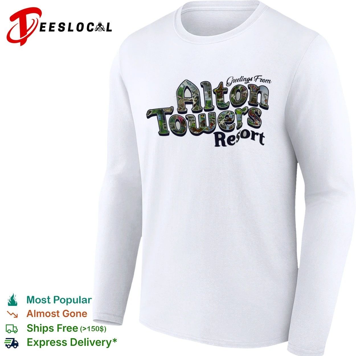 Greetings From Alton Towers Resort theme park T-shirt