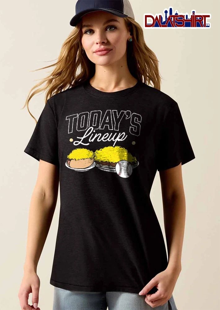 Todays Lineup Shredded Cheese Coney Chili Spaghetti Baseball shirt