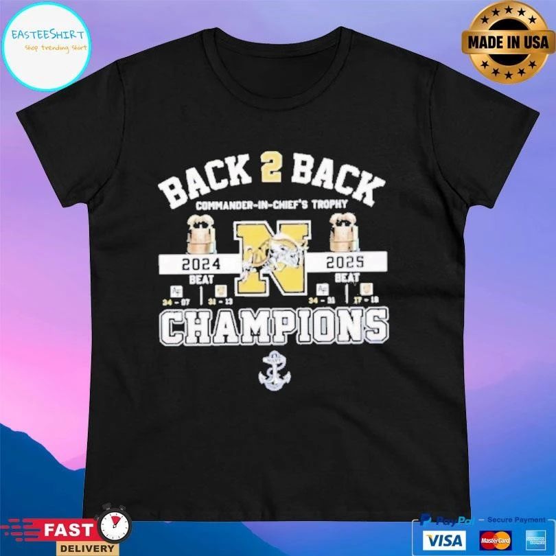 Midshipmen Back To Back Champions Commander In Chief’s Trophy T-shirts