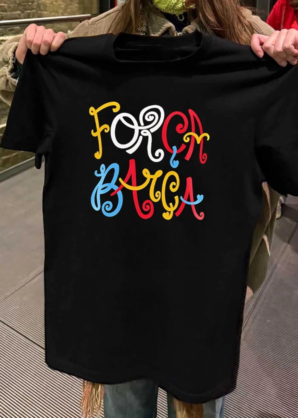 Support Your Team Show Your Spirit Forca Barca FC Barcelona T-Shirt