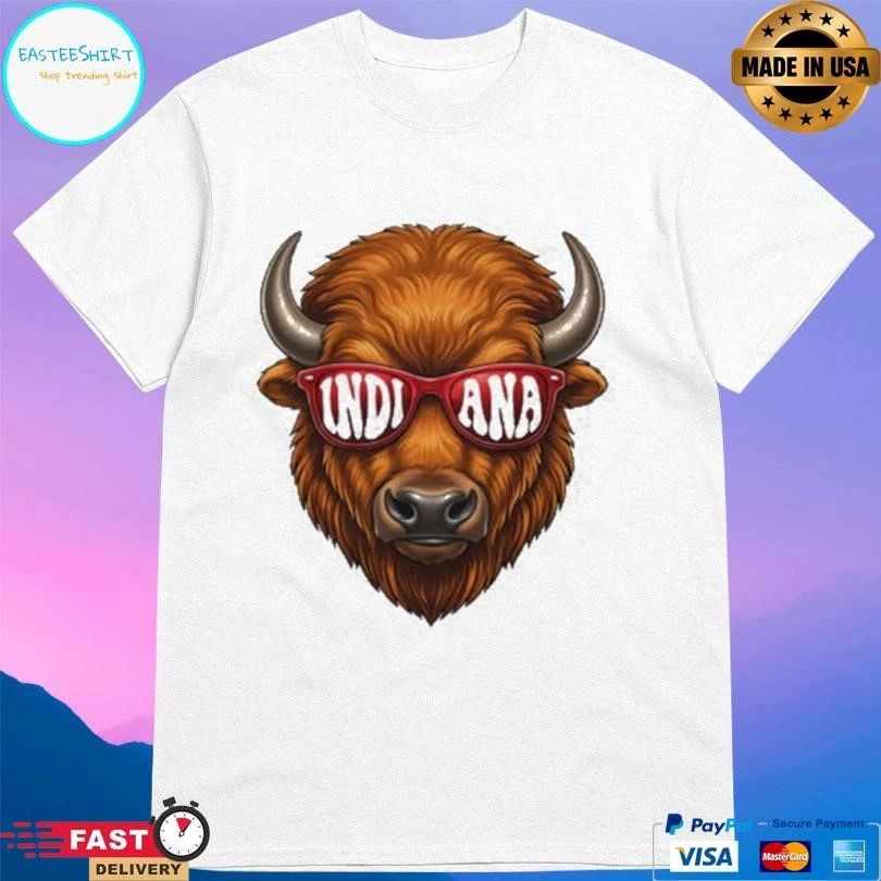 Bison With Sunglasses Indiana Pride T-shirts