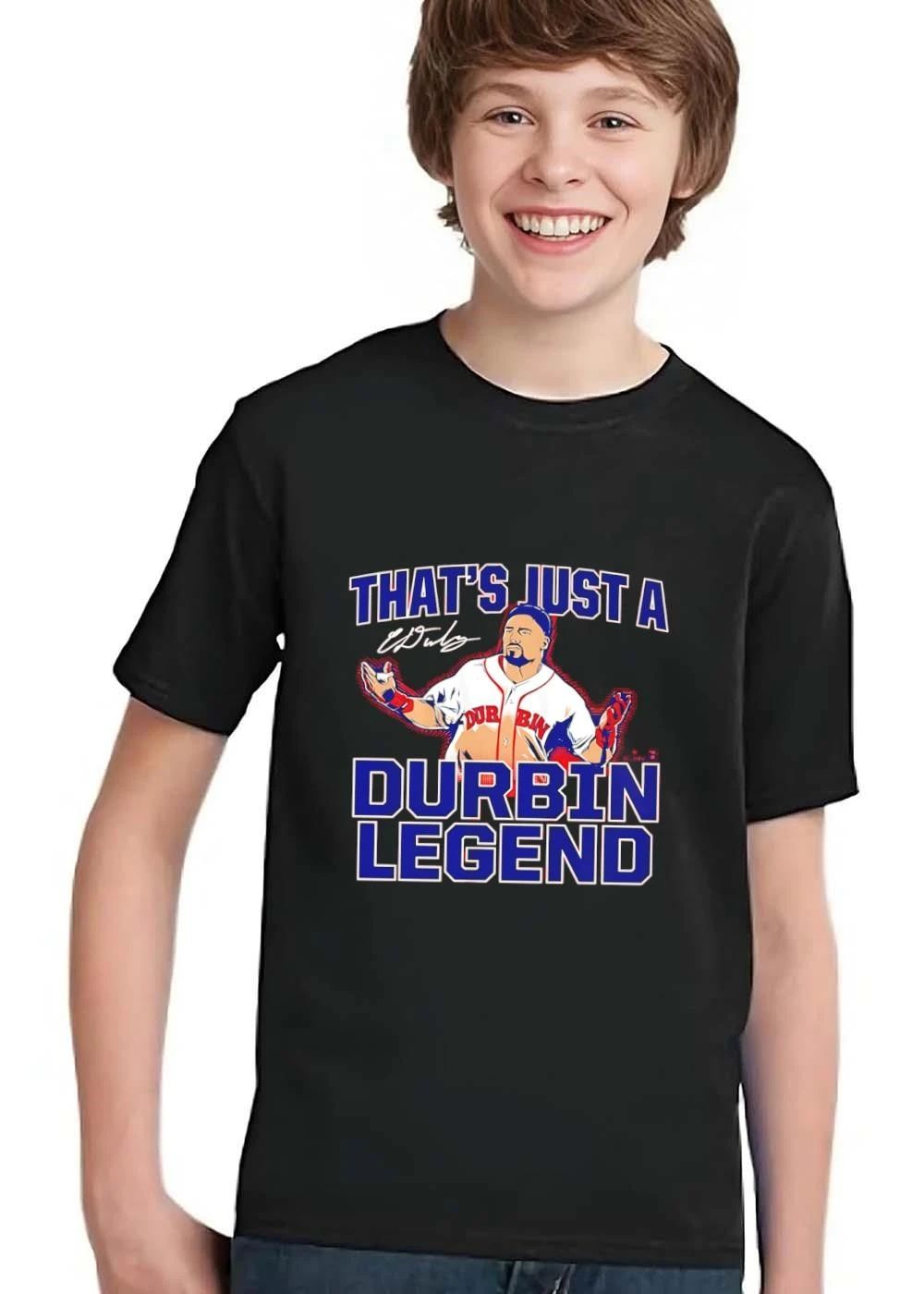 Thats Just A Durbin Legend Baseball Player Open Arms Caricature shirt