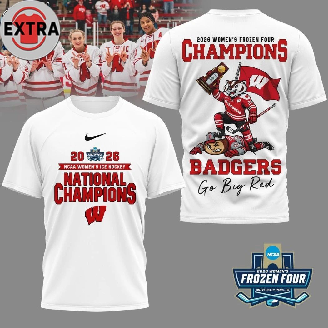 Wisconsin Badgers NCAA Women’s Ice Hockey National Champions 2026 Shirt