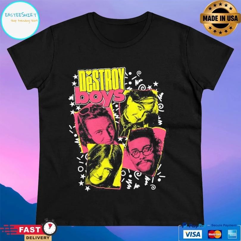 Destroy Boys Tiger Beat Black Tour T-shirts