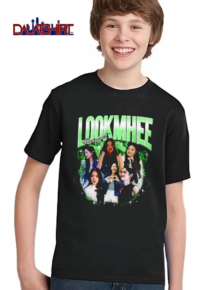 Lookmhee Punyapat Woman Photo Collage Green Smoke Sparkles Bootleg shirt