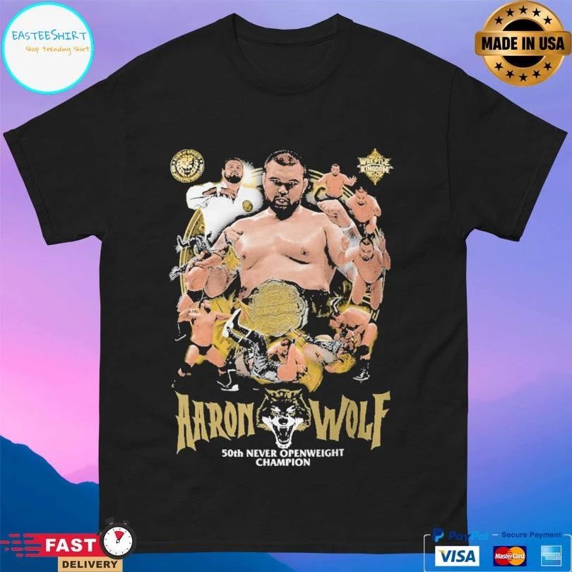 Aaron Wolf 50th Never Openweight Champion T-shirts