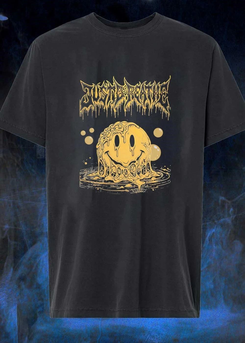 Melting Smiley Face Just Breathe T-Shirt
