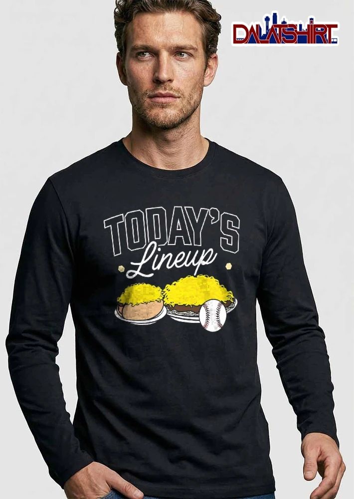 Todays Lineup Shredded Cheese Coney Chili Spaghetti Baseball shirt