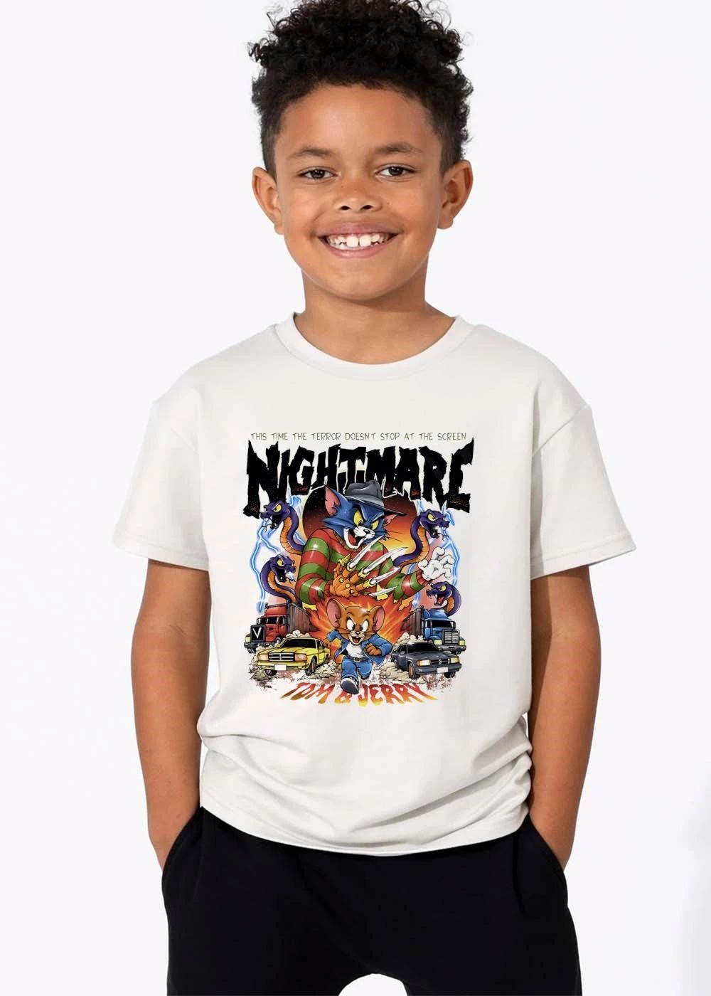 Tom And Jerry This Time The Terror Doesnt Stop At Screen Nightmare Cartoon Freddy Krueger Snakes Trucks shirt