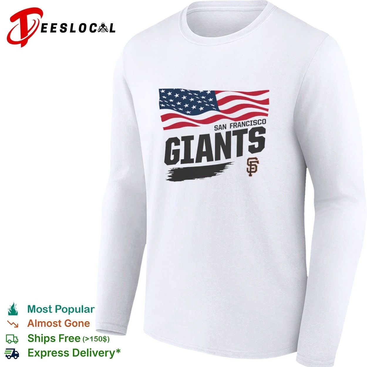 San Francisco Giants Waving Flag Starter T-shirt