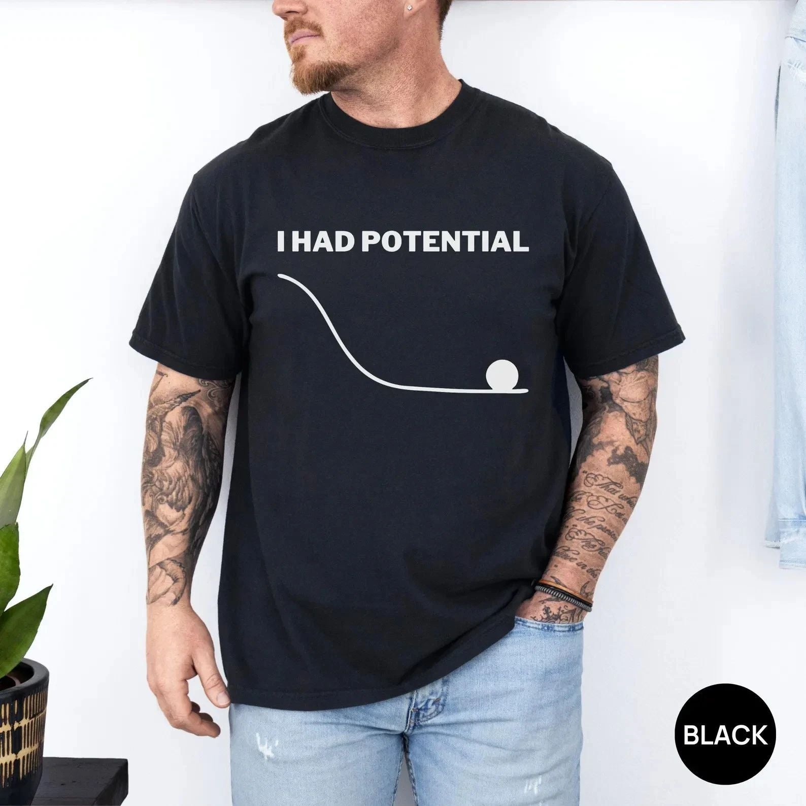 I Had Potential Shirt Funny Science Nerd Comfort Colors Tee