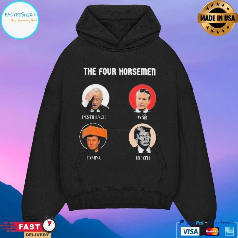 Trump Vs Elon Musk The Four Horsemen Pestilence War Famine Death T-shirts