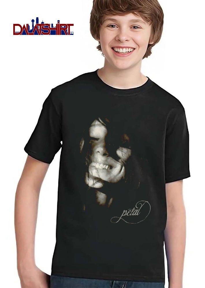 Petal Dramatic Shadowed Woman Face Monochrome Portrait shirt