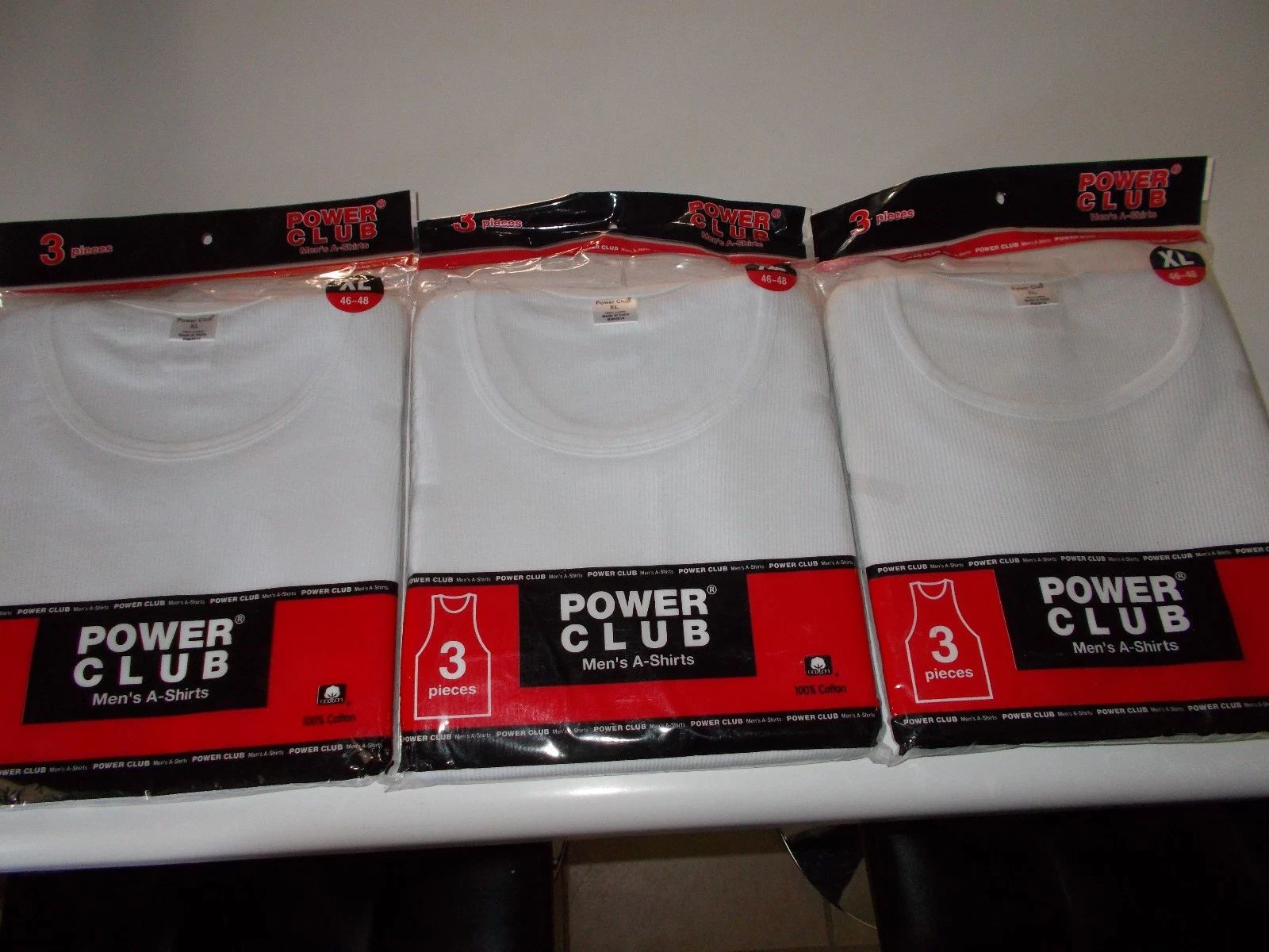 Lot of 9 Mens 100% Cotton Ribbed Tanktop A-Shirt Wife Beater Undershirt XL NIP