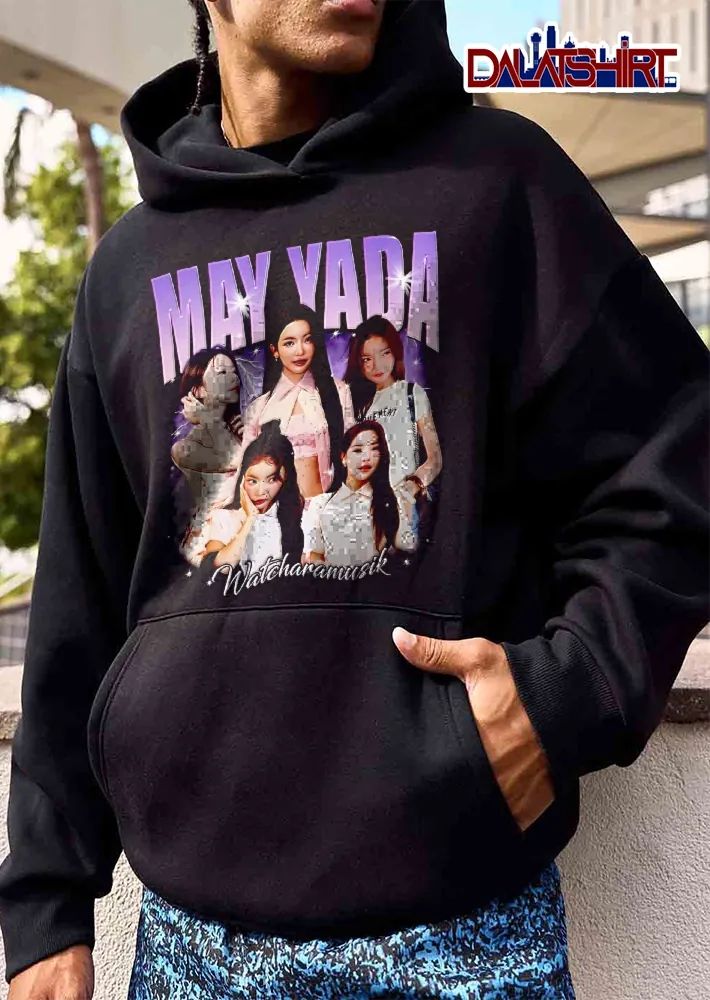 May Yada Watcharamusik Woman Collage Purple Lightning Sparkles 90s Bootleg shirt