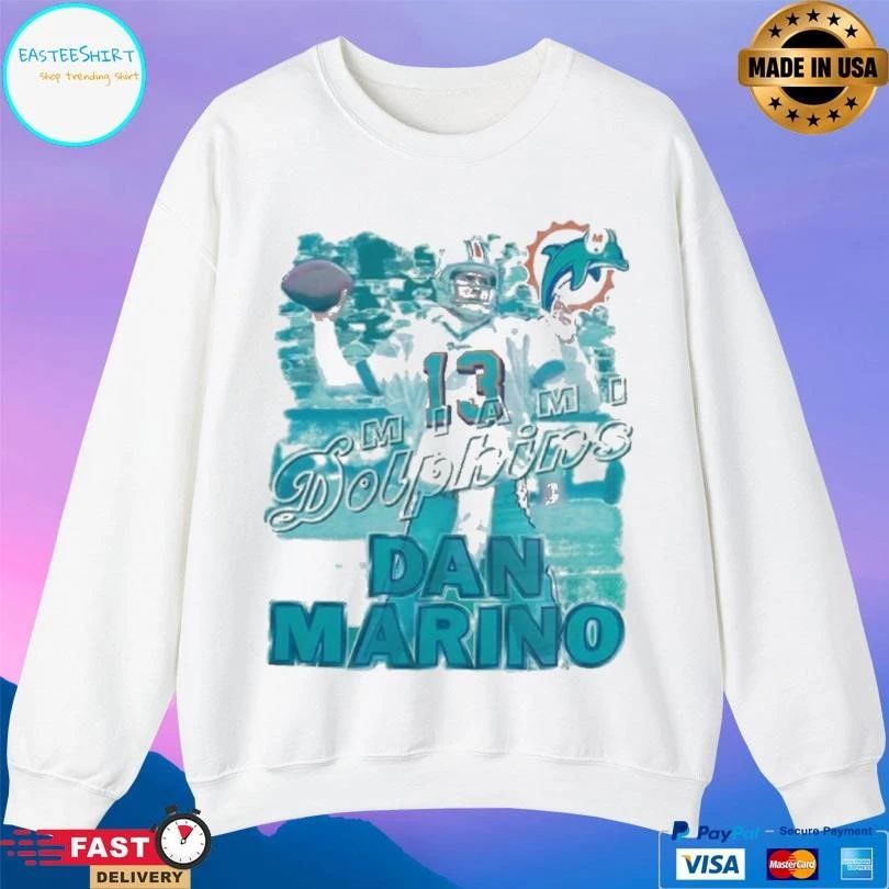 Dan Marino Miami Dolphins Football Number 13 MVP Retro T-shirts