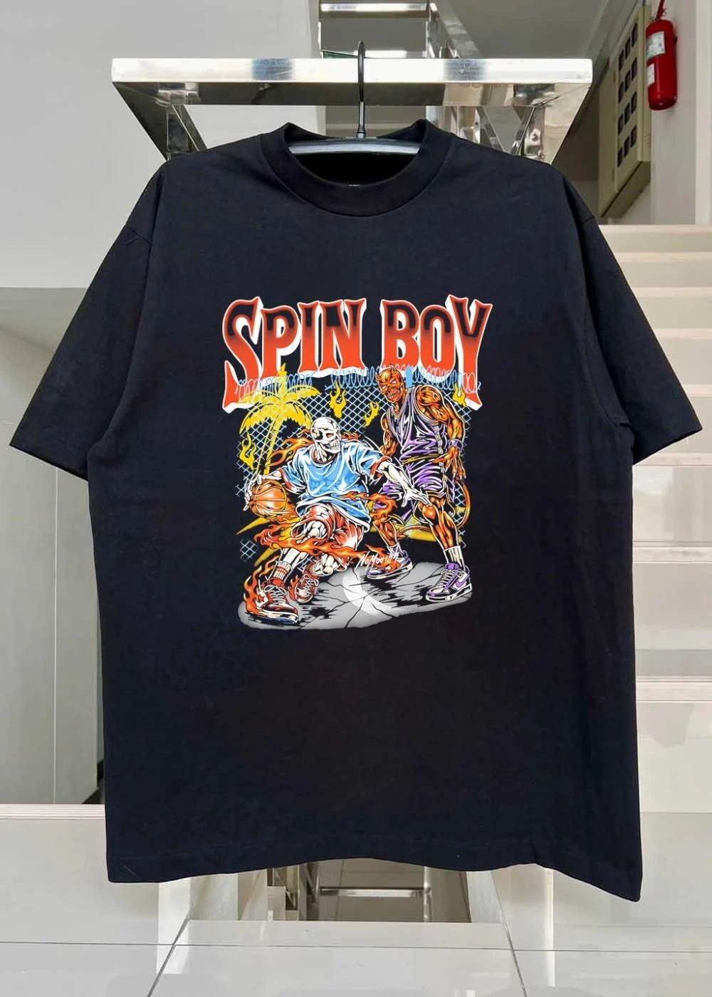 Nomouth Spin Boy Basketball Streetwear Graphic Shirt
