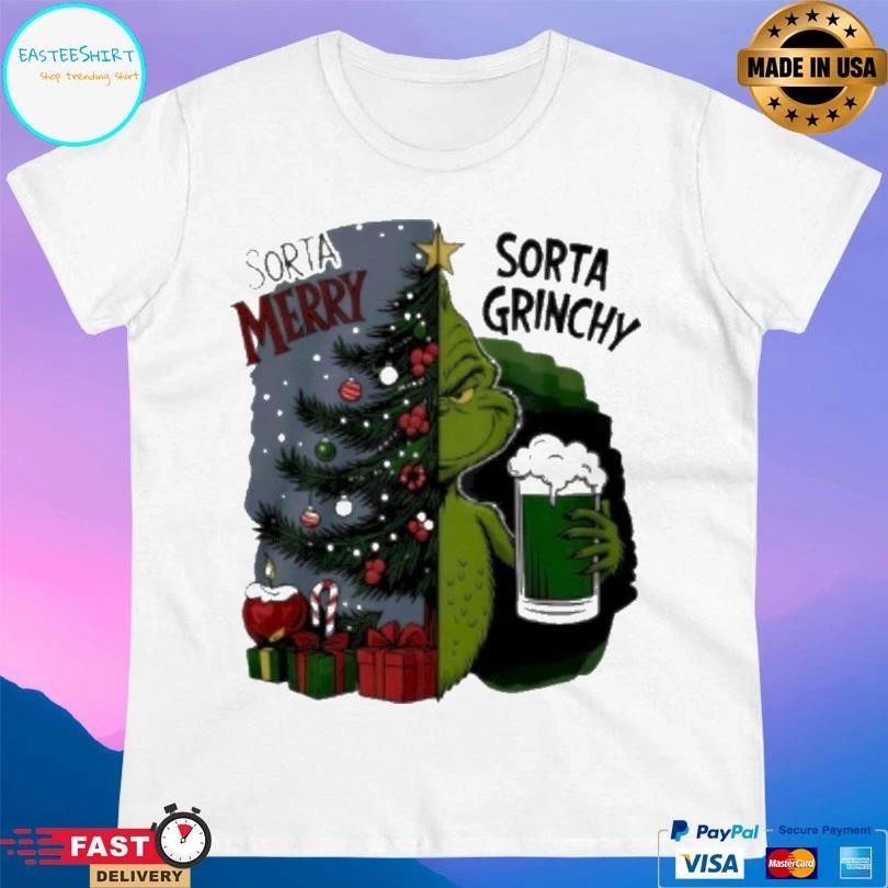 Grinch Sorta Merry Sorta Grinchy Christmas Holiday 2025 T-shirts