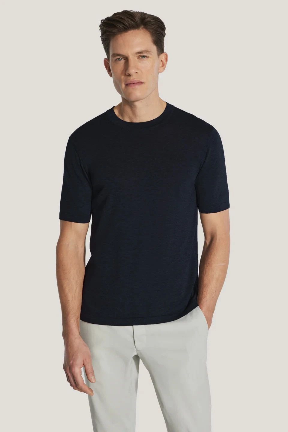 JACK VICTOR SetiCo Wellington Heathered Cotton Silk Crewneck T-Shirt Top $228
