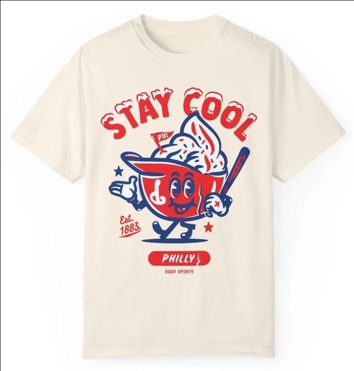 Vintage Stay Cool Graphic T-shirt, Baseball Team Shirt, Sports Fan Tee