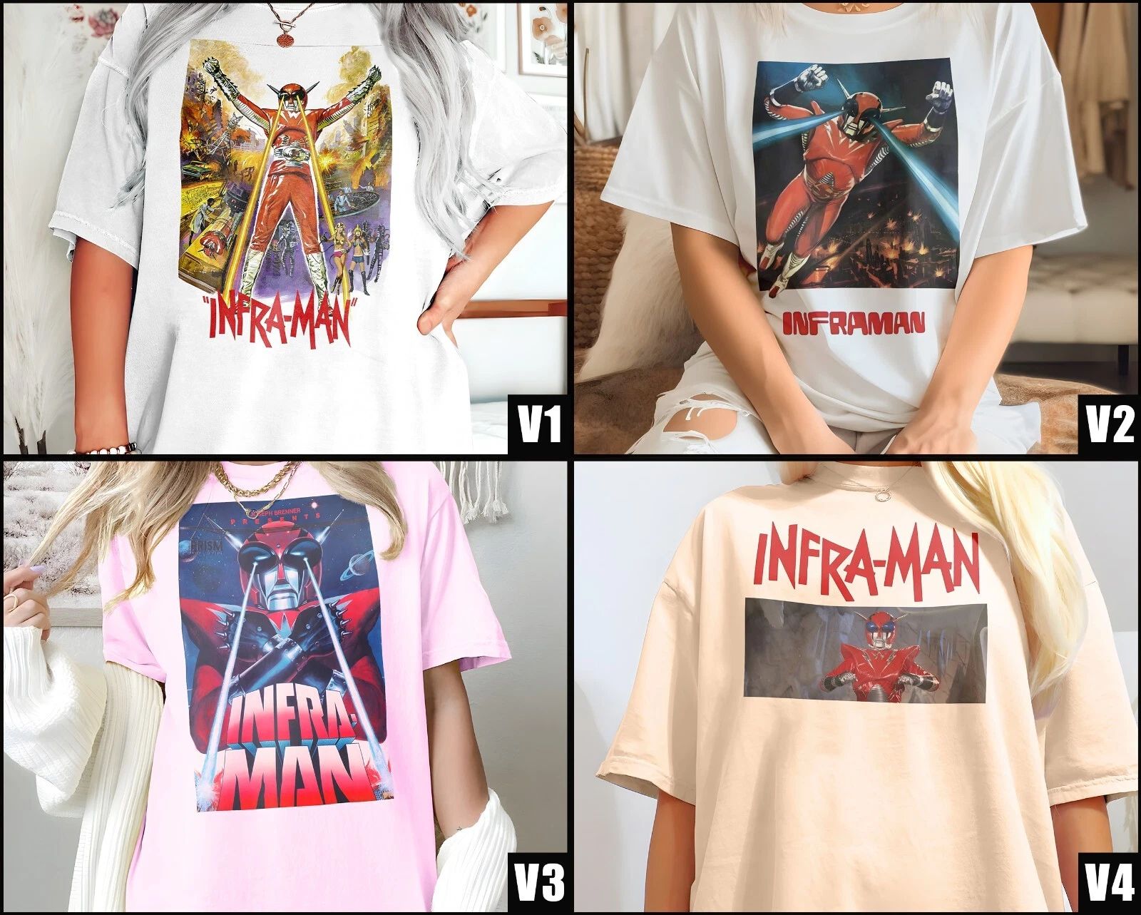 Infra Man TShirt Vintage 8 colors TShirt DTG Print SIZES S-5XL