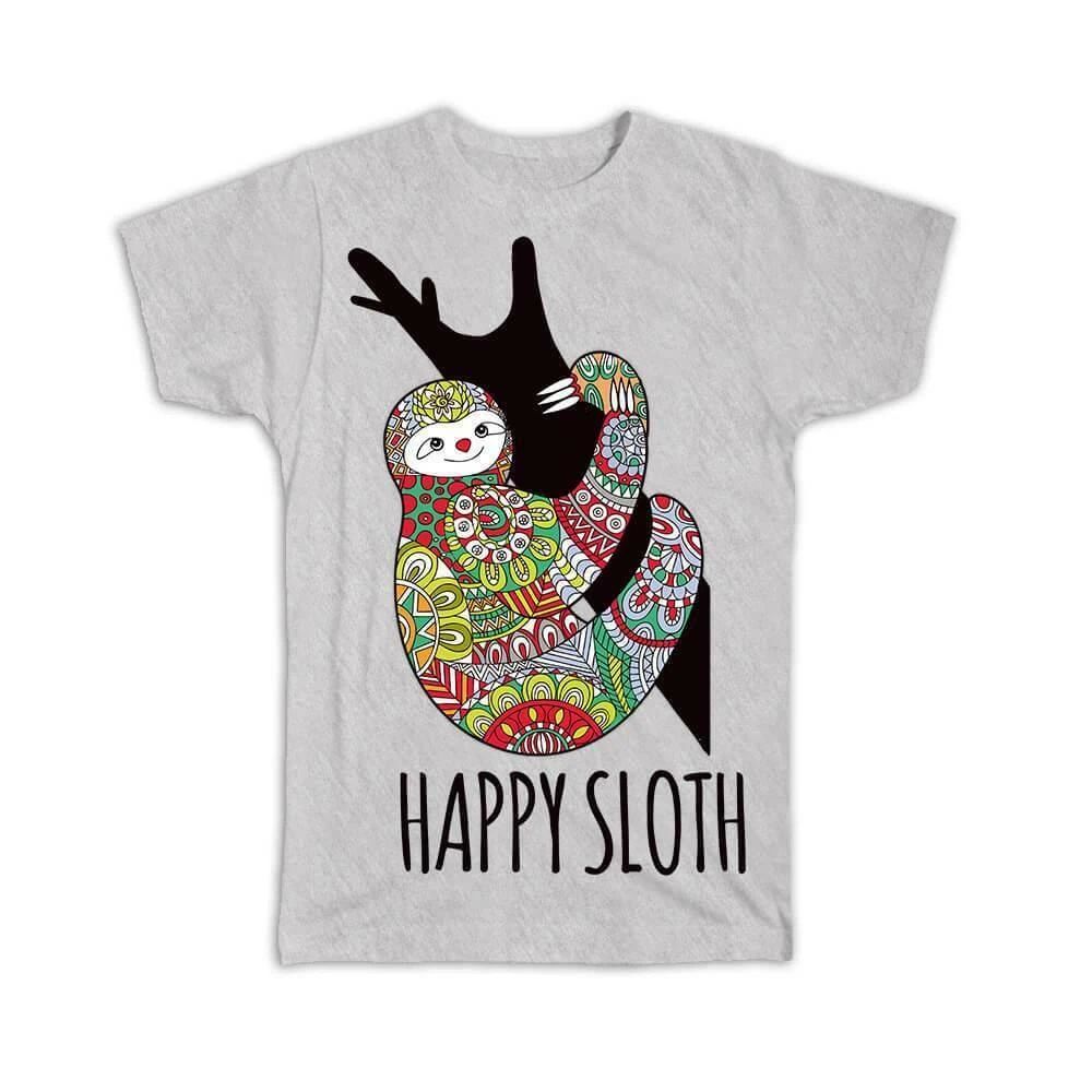 Gift T-Shirt : Sloth Cartoon Trendy Cute Animal Amazon Bear Endangered