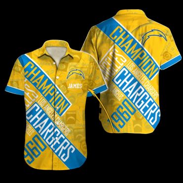 Los Angeles Chargers Champion Legacy Hawaiian Shirt