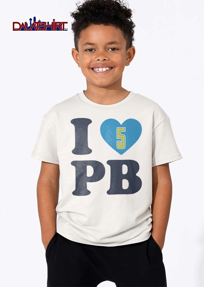 I Heart 5 Pb Turquoise Emblem Bright Golden Typography Shadow shirt