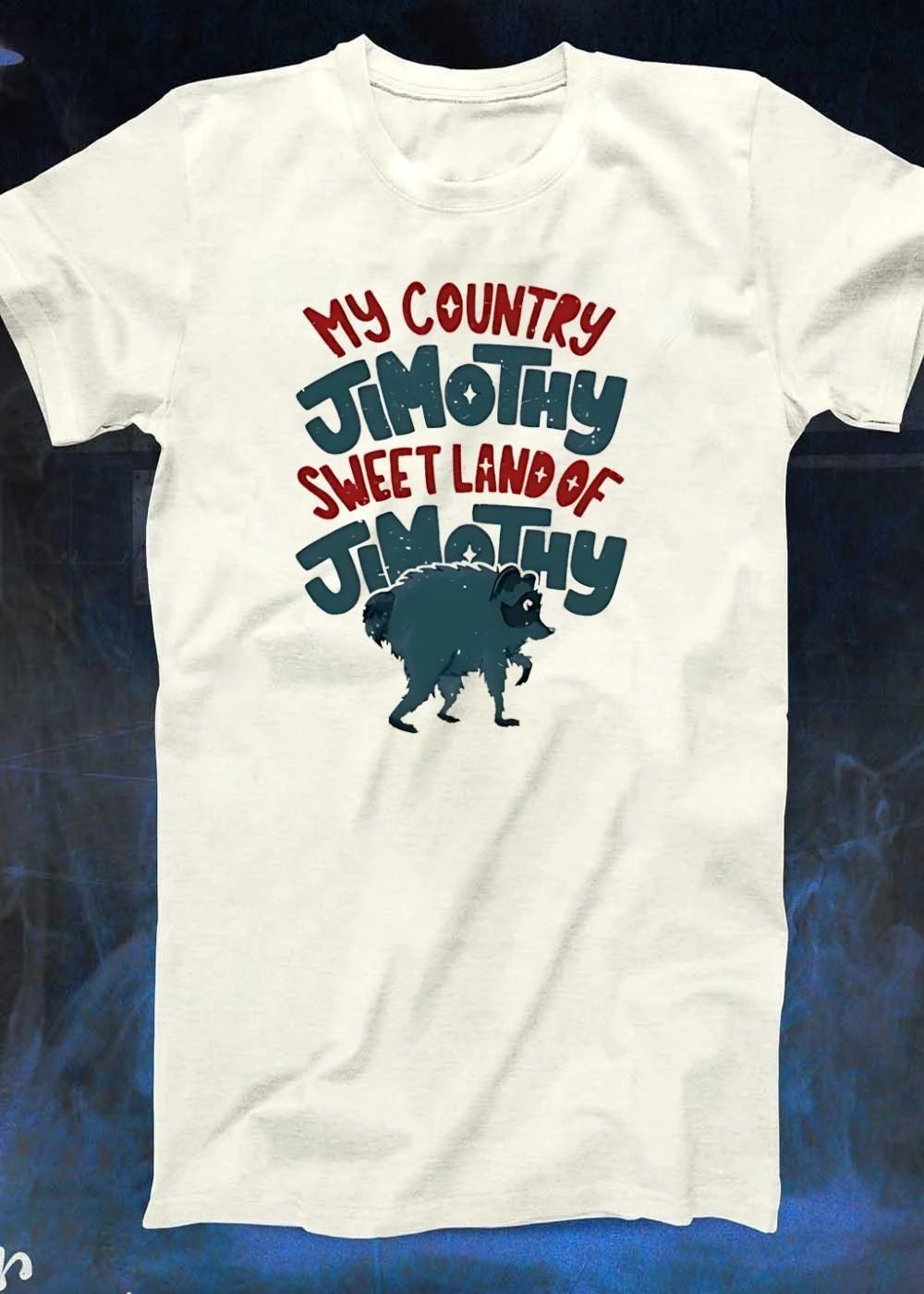 Raccoon Walking My Country Sweet Land of Jimothy shirt