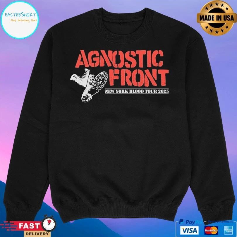 Agnostic Front New York Blood Tour 2025 T-shirts