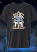 King of the Diamond Skeleton Sitting on Throne Kansas City T-Shirt