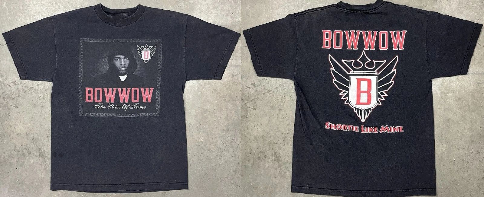 New Shirt /Bow Wow Shortie Like Mine Graphic Rap-double side shirt