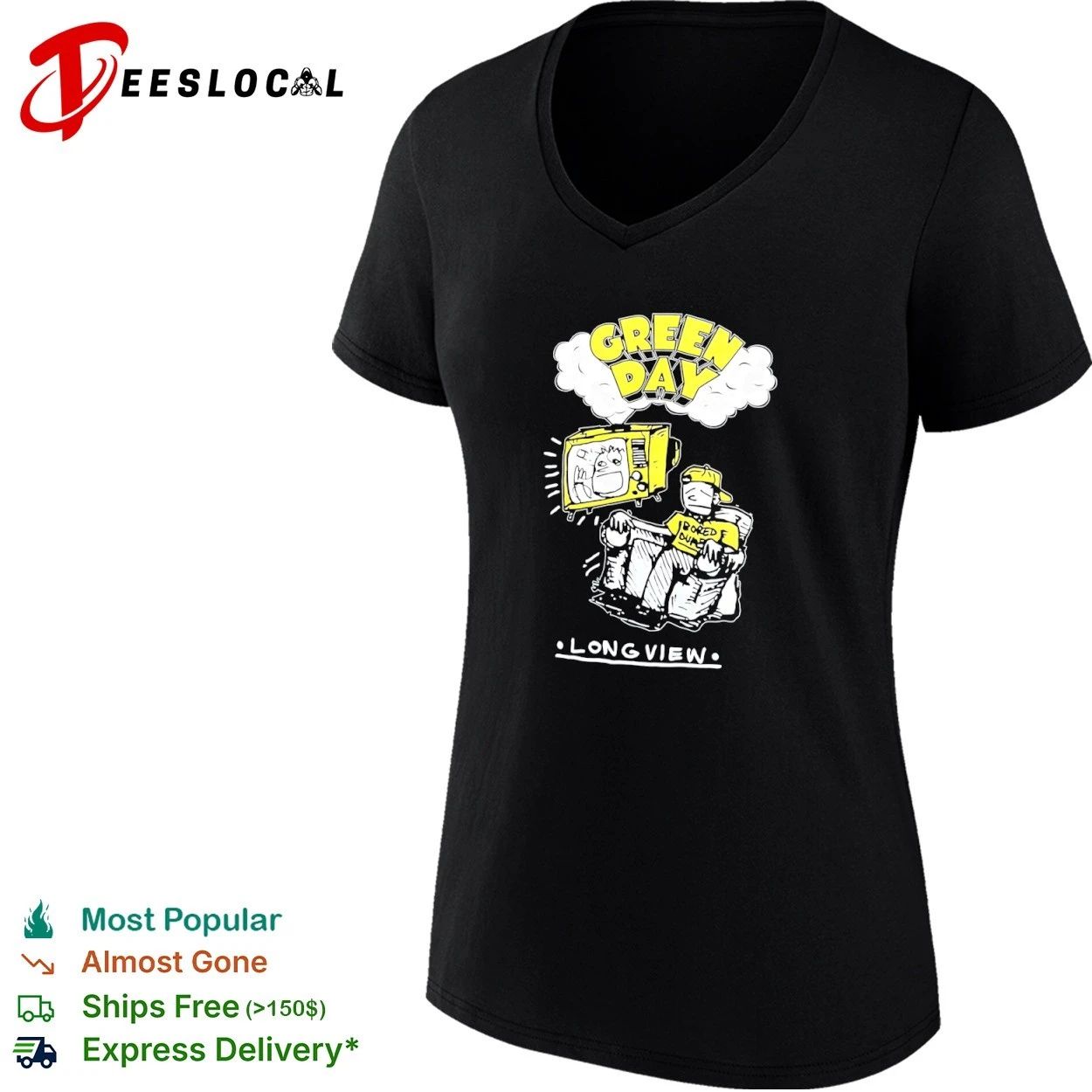 Green Day Long View Bored Out of My Mind T-shirt