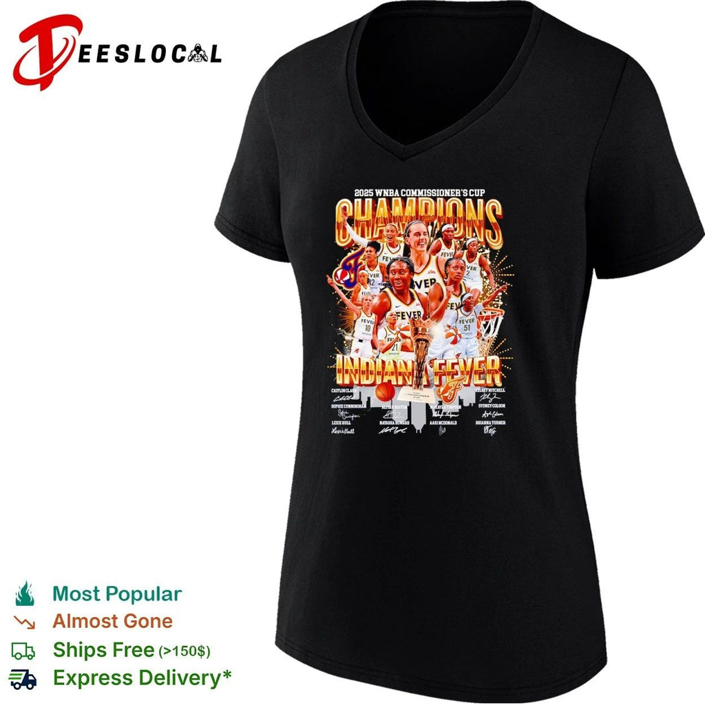 2025 WNBA Commissioner’s Cup Champions Indiana Fever T-shirt