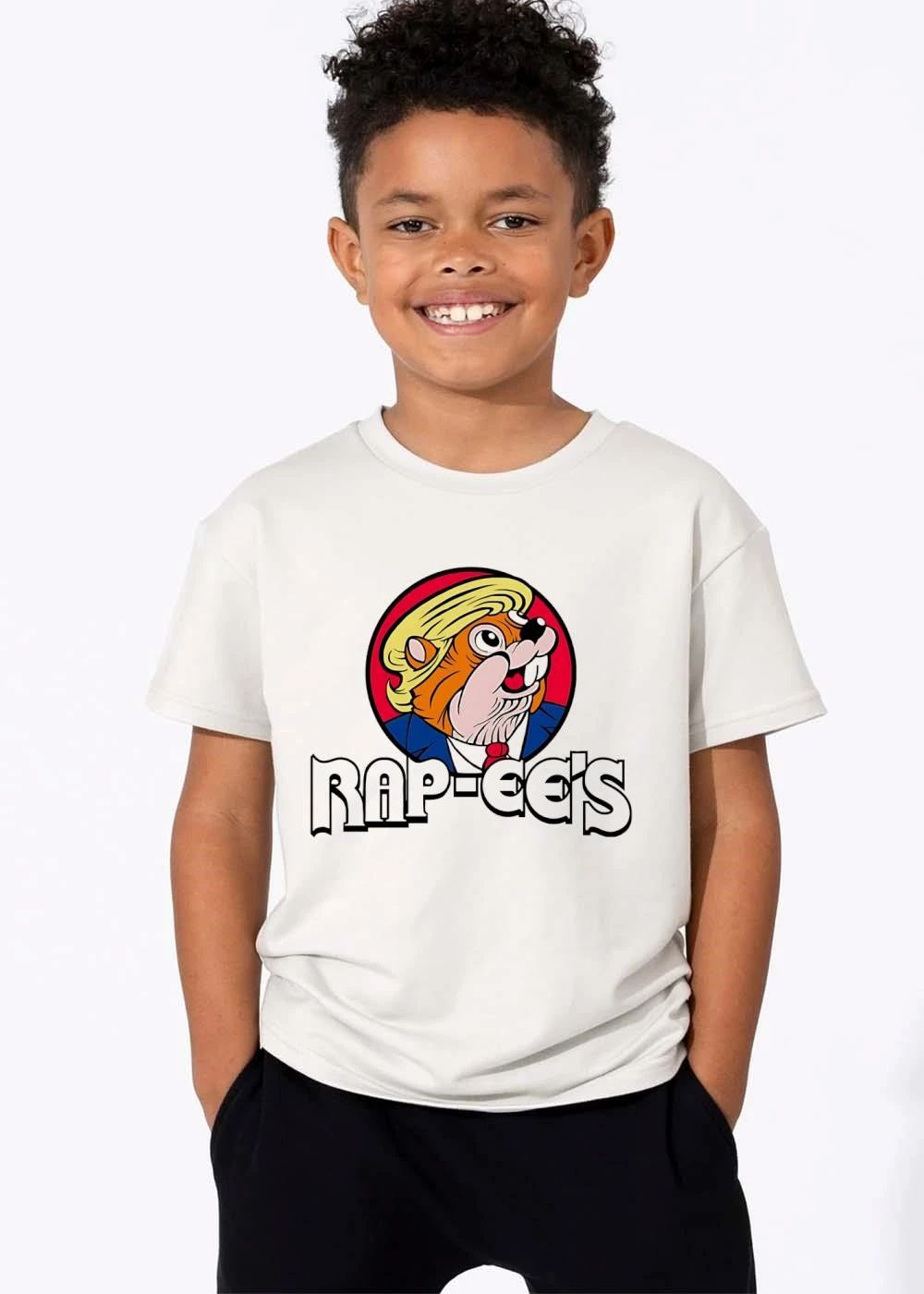 Rap Ees Beaver Donald Trump Suit Cartoon Caricature Red Circle shirt