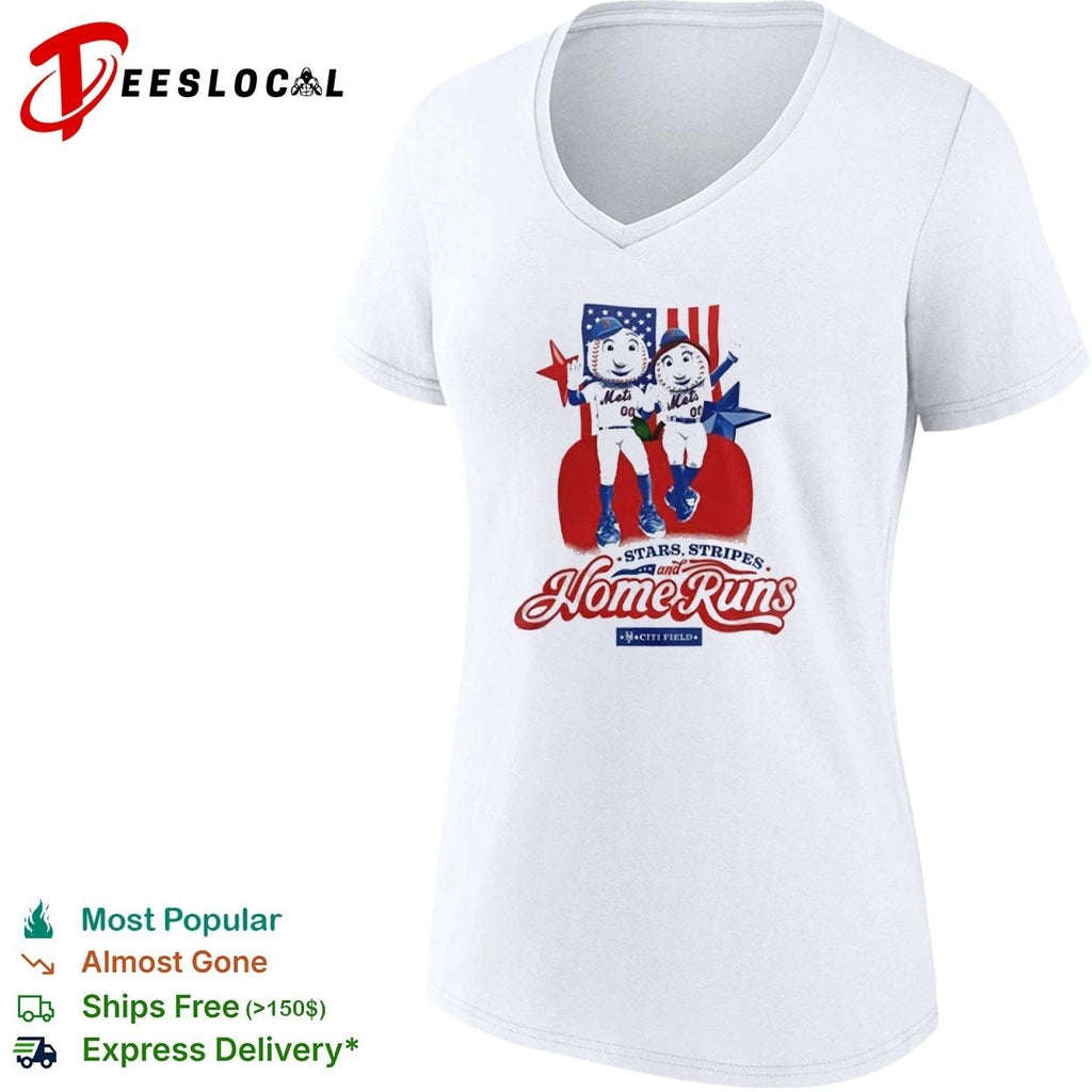 Stars Stripes and Home Runs NY Mets USA 250th Anniversary T-shirt