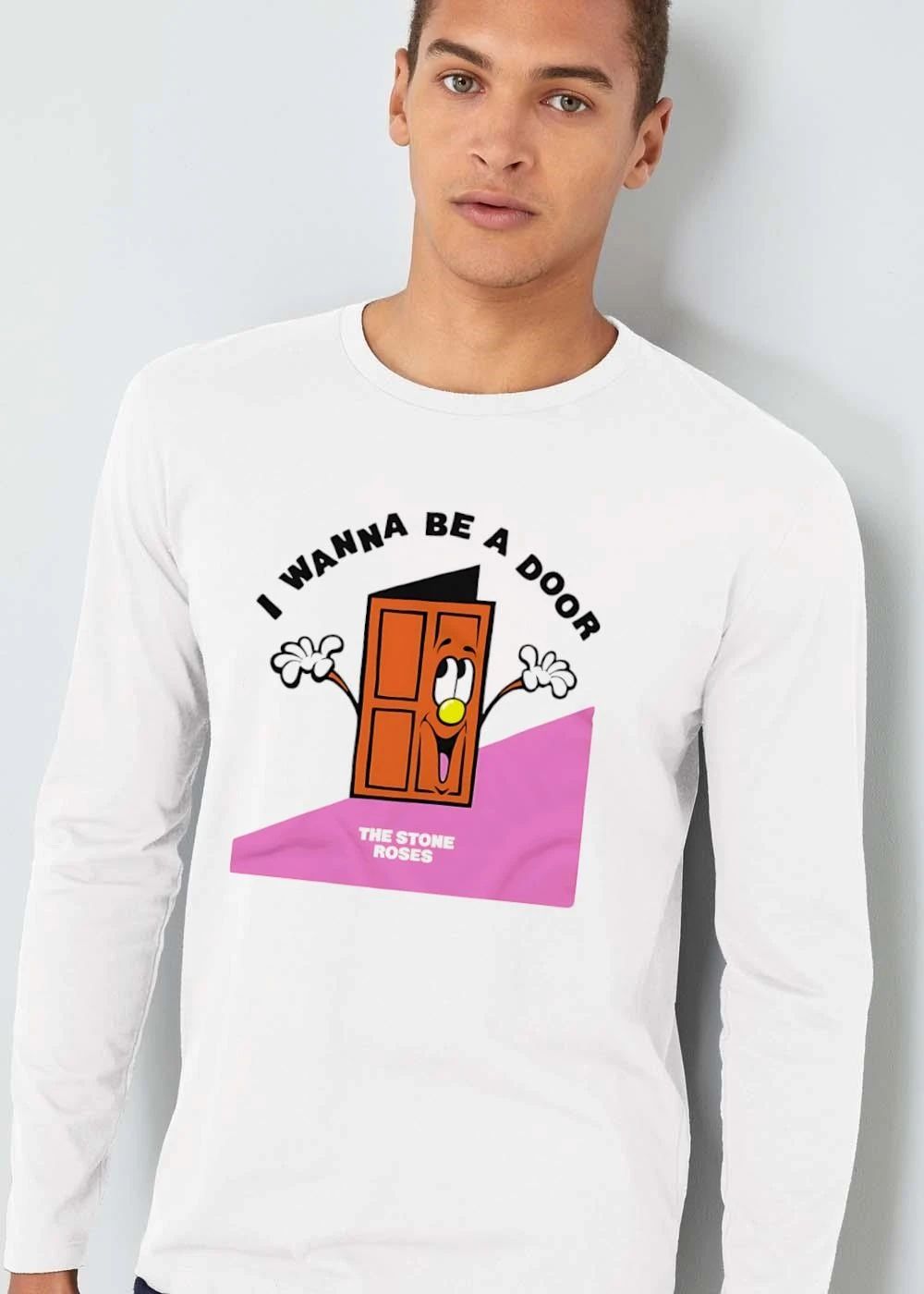 The Stone Roses I Wanna Be A Door Cartoon Smiling Orange shirt