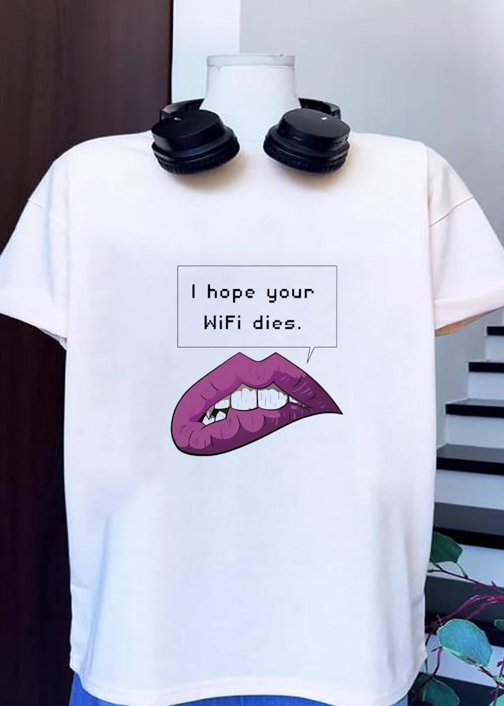 Bite Me I Hope Your WiFi Dies Graphic shirt