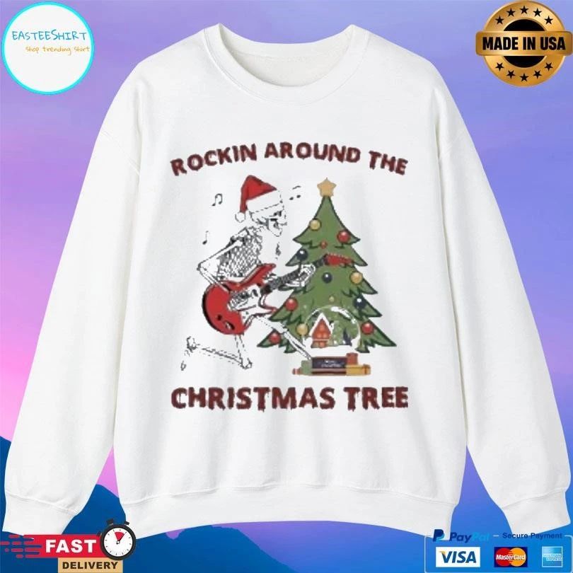Skeleton Rockin Around The Christmas Tree 2025 T-shirts